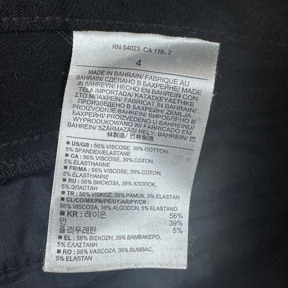 Banana Republic Women's Sloan Moto Zip Black Ankle Pants - Size 4 - Picture 5 of 9